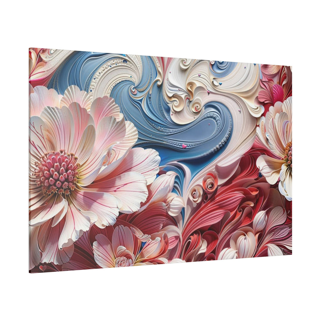 Floral Swirl Abundance - Matte Canvas - Canvas - g(0D·IO) - 32" x 32" (Square) - 0.75'' -