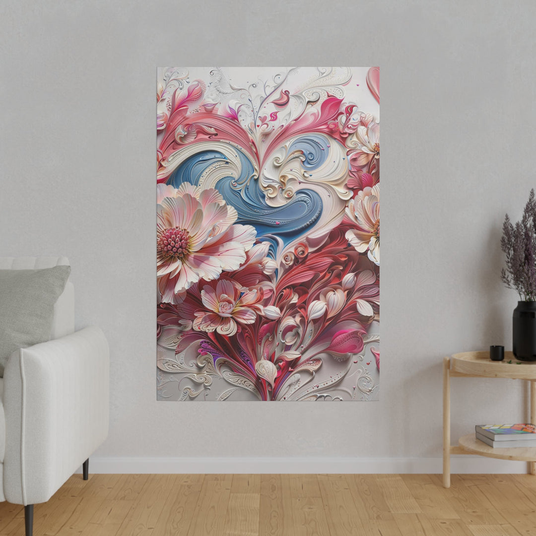 Floral Swirl Abundance - Matte Canvas - Canvas - g(0D·IO) - 32" x 32" (Square) - 0.75'' -