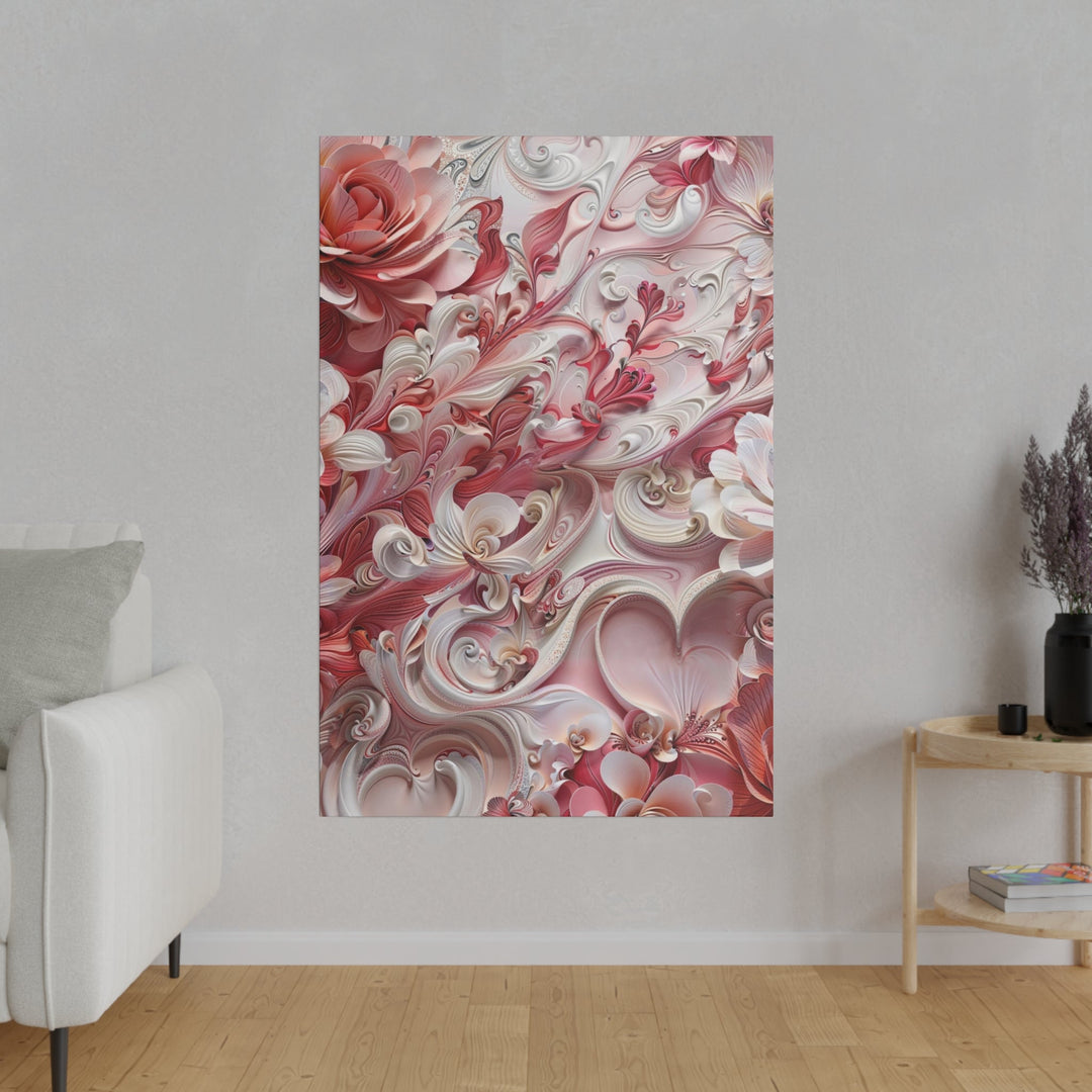 Floral Swirl Abundance - Matte Canvas - Canvas - g(0D·IO) - 32" x 32" (Square) - 0.75'' -