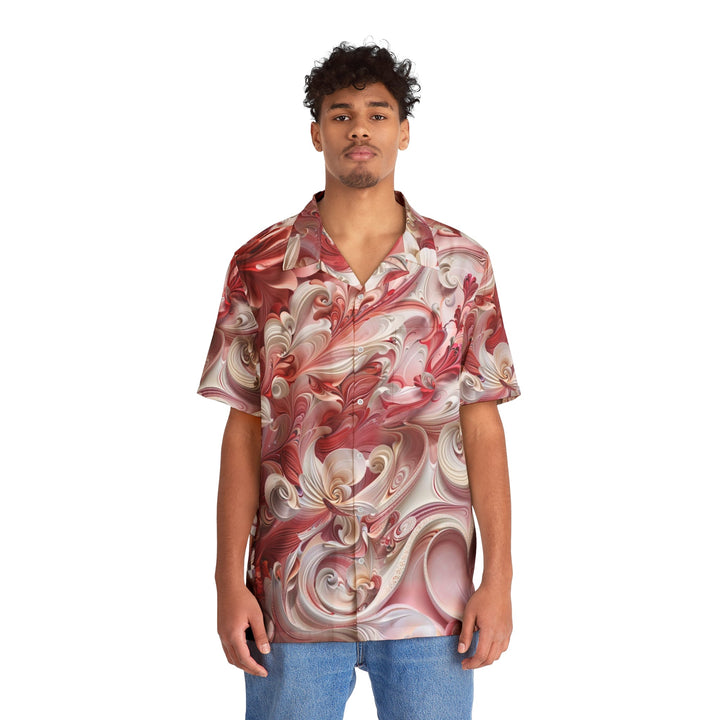 Floral Swirl Abundance - Men's Hawaiian Shirt - All Over Prints - g(0D·IO) - S - Black -