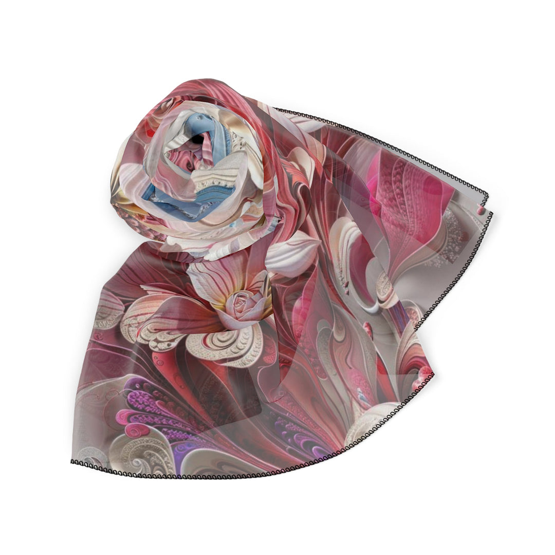 Floral Swirl Abundance - Poly Scarf - Accessories - g(0D·IO) - Poly chiffon - 50" × 50" -