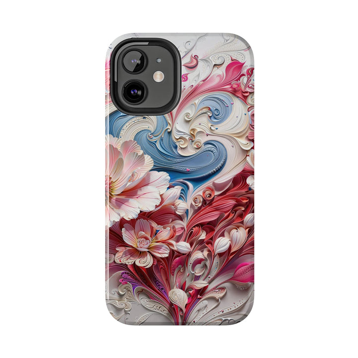 Floral Swirl Abundance - Tough Phone Case - Phone Case - g(0D·IO) - iPhone 13 Mini - -