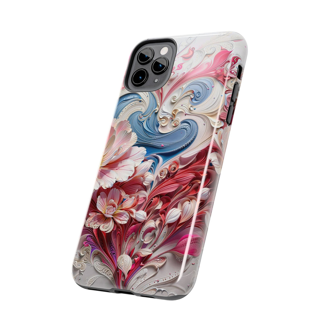 Floral Swirl Abundance - Tough Phone Case - Phone Case - g(0D·IO) - iPhone 13 Mini - -