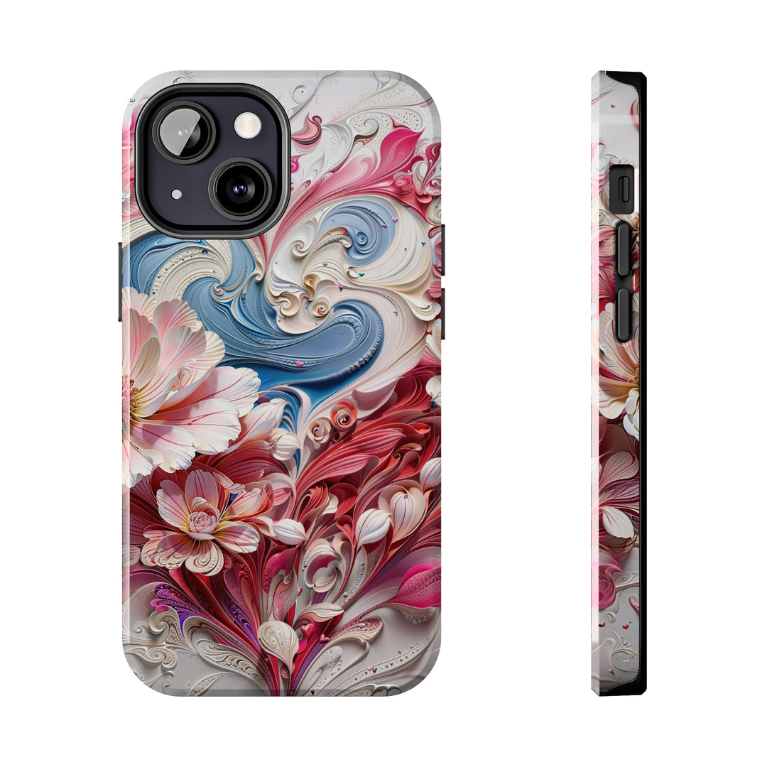 Floral Swirl Abundance - Tough Phone Case - Phone Case - g(0D·IO) - iPhone 13 Mini - -