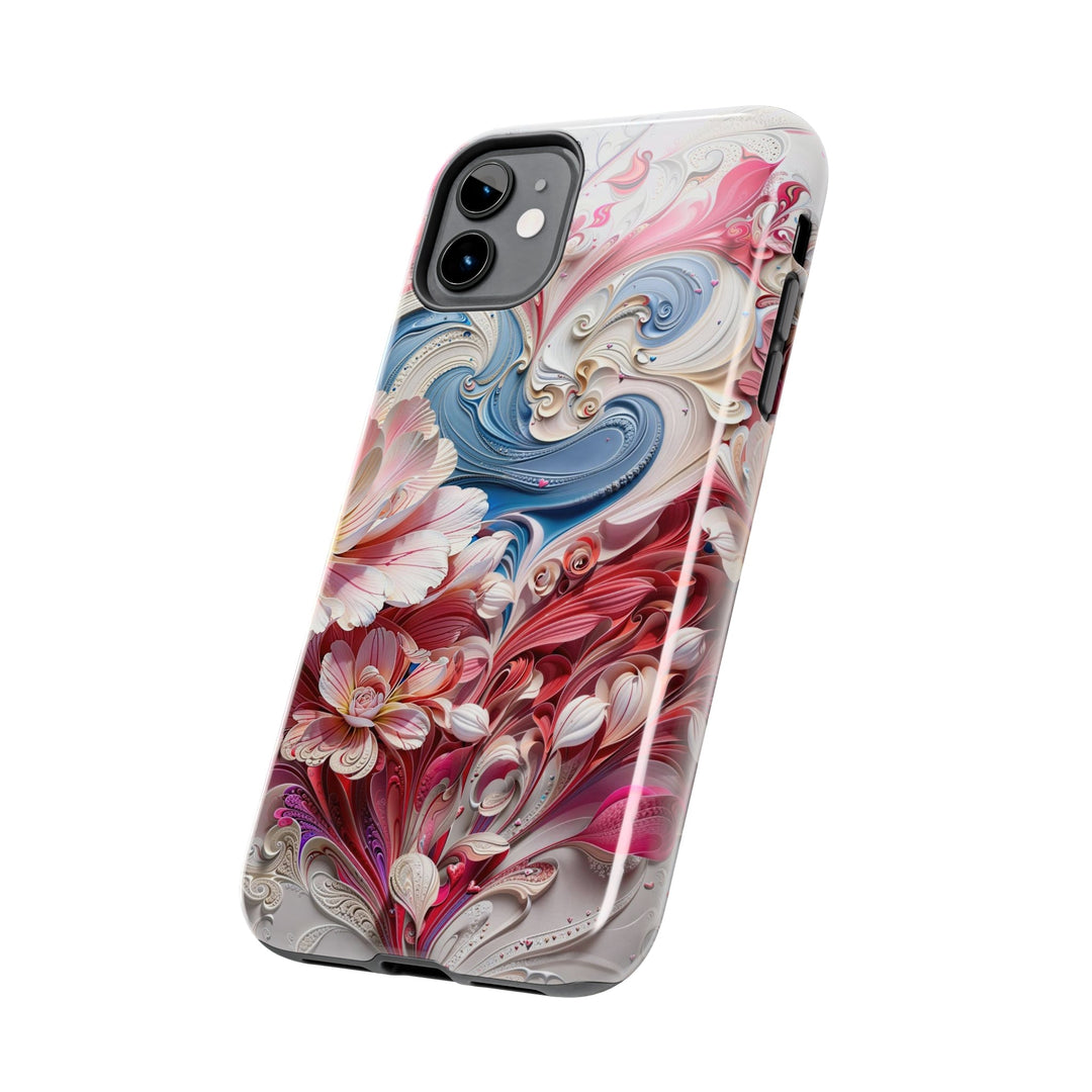 Floral Swirl Abundance - Tough Phone Case - Phone Case - g(0D·IO) - iPhone 13 Mini - -