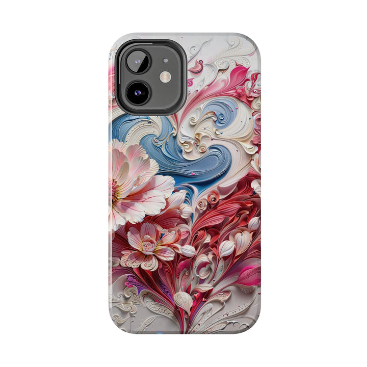 Floral Swirl Abundance - Tough Phone Case - Phone Case - g(0D·IO) - iPhone 13 Mini - -