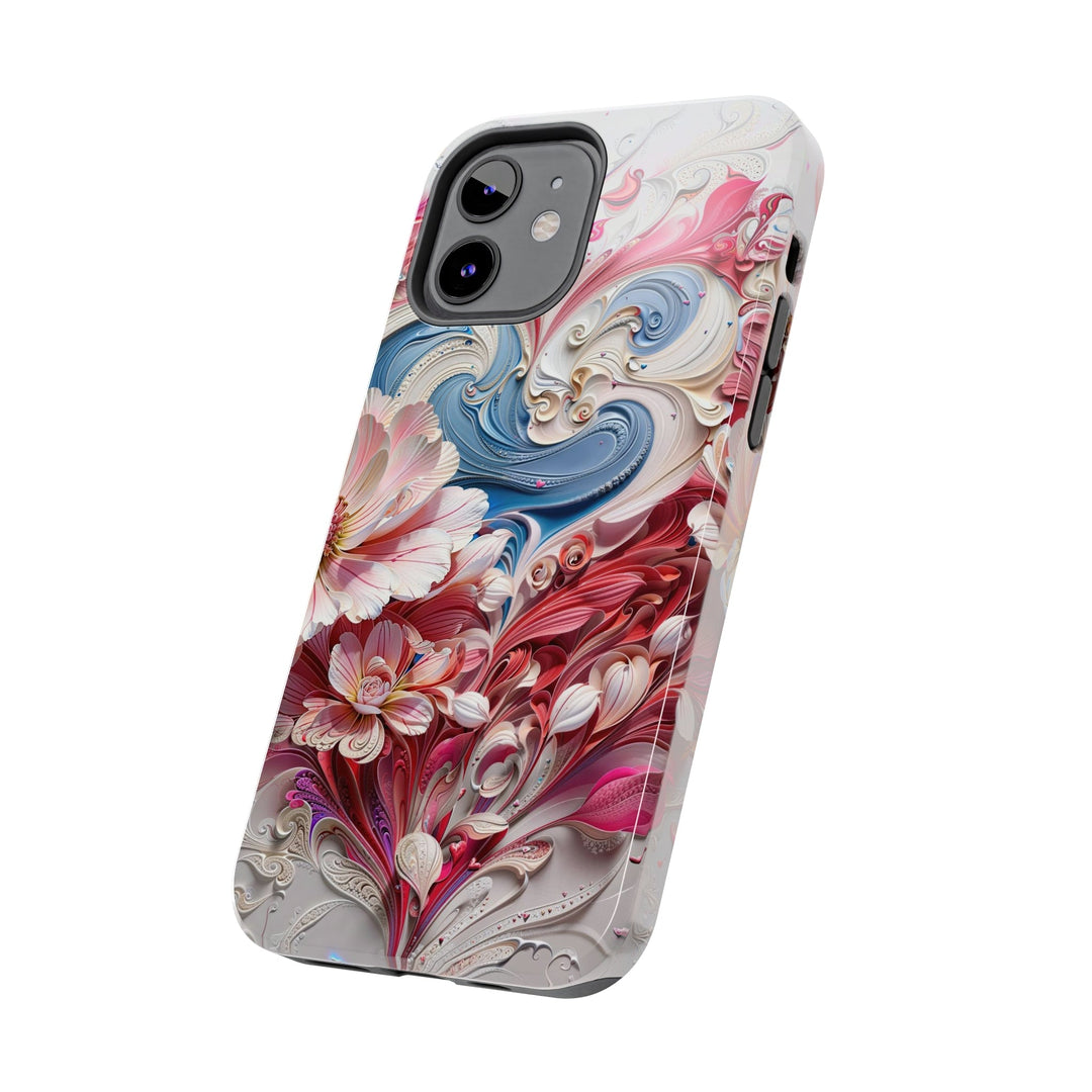 Floral Swirl Abundance - Tough Phone Case - Phone Case - g(0D·IO) - iPhone 13 Mini - -