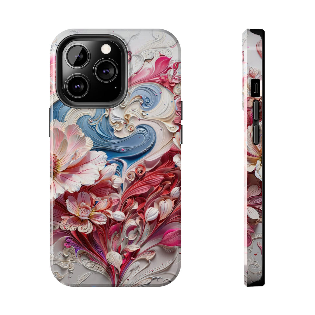 Floral Swirl Abundance - Tough Phone Case - Phone Case - g(0D·IO) - iPhone 13 Pro - -