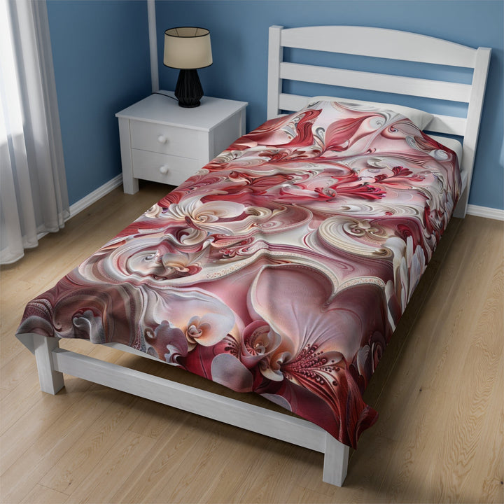 Floral Swirl Abundance - Velveteen Plush Blanket - All Over Prints - g(0D·IO) - 30" × 40" - -