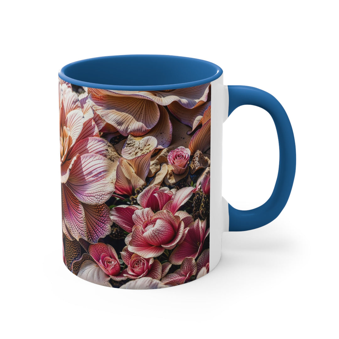 Floral Swirl Essence - Accent Coffee Mug - Mug - g(0D·IO) - Pink - 11oz -