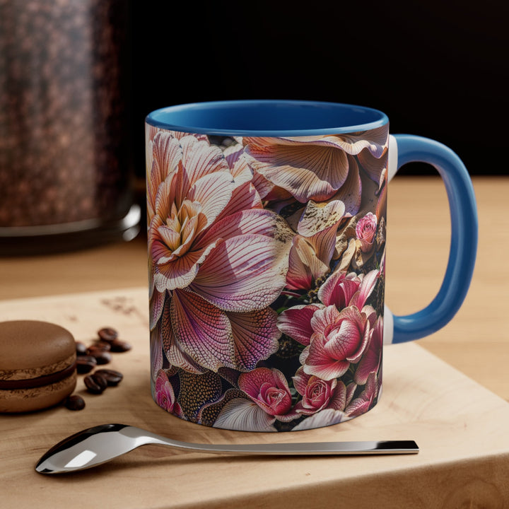 Floral Swirl Essence - Accent Coffee Mug - Mug - g(0D·IO) - Pink - 11oz -