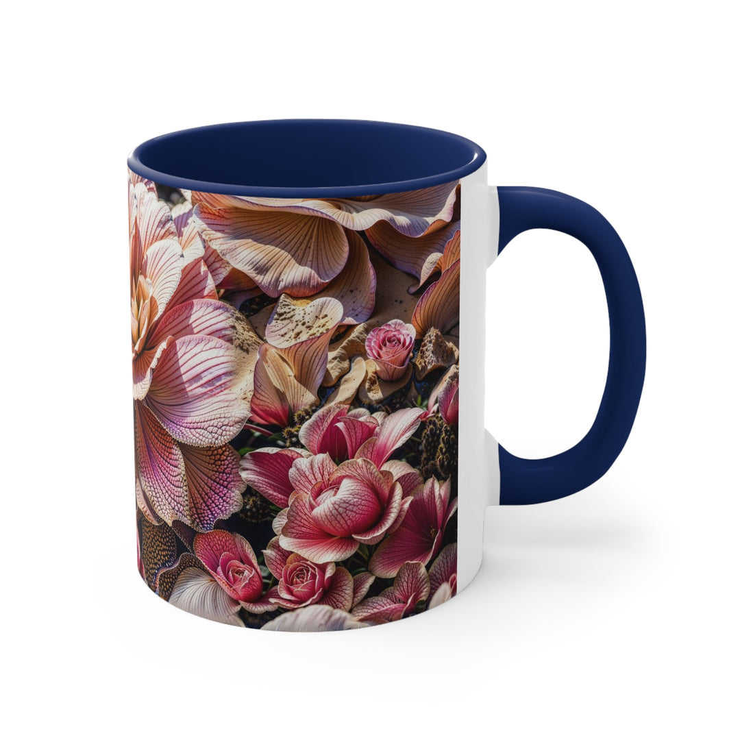 Floral Swirl Essence - Accent Coffee Mug - Mug - g(0D·IO) - Pink - 11oz -