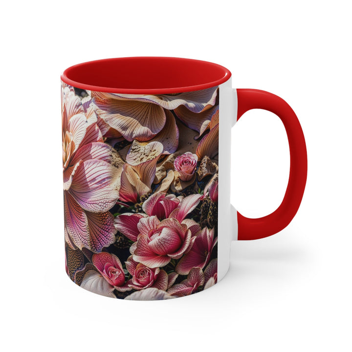 Floral Swirl Essence - Accent Coffee Mug - Mug - g(0D·IO) - Pink - 11oz -