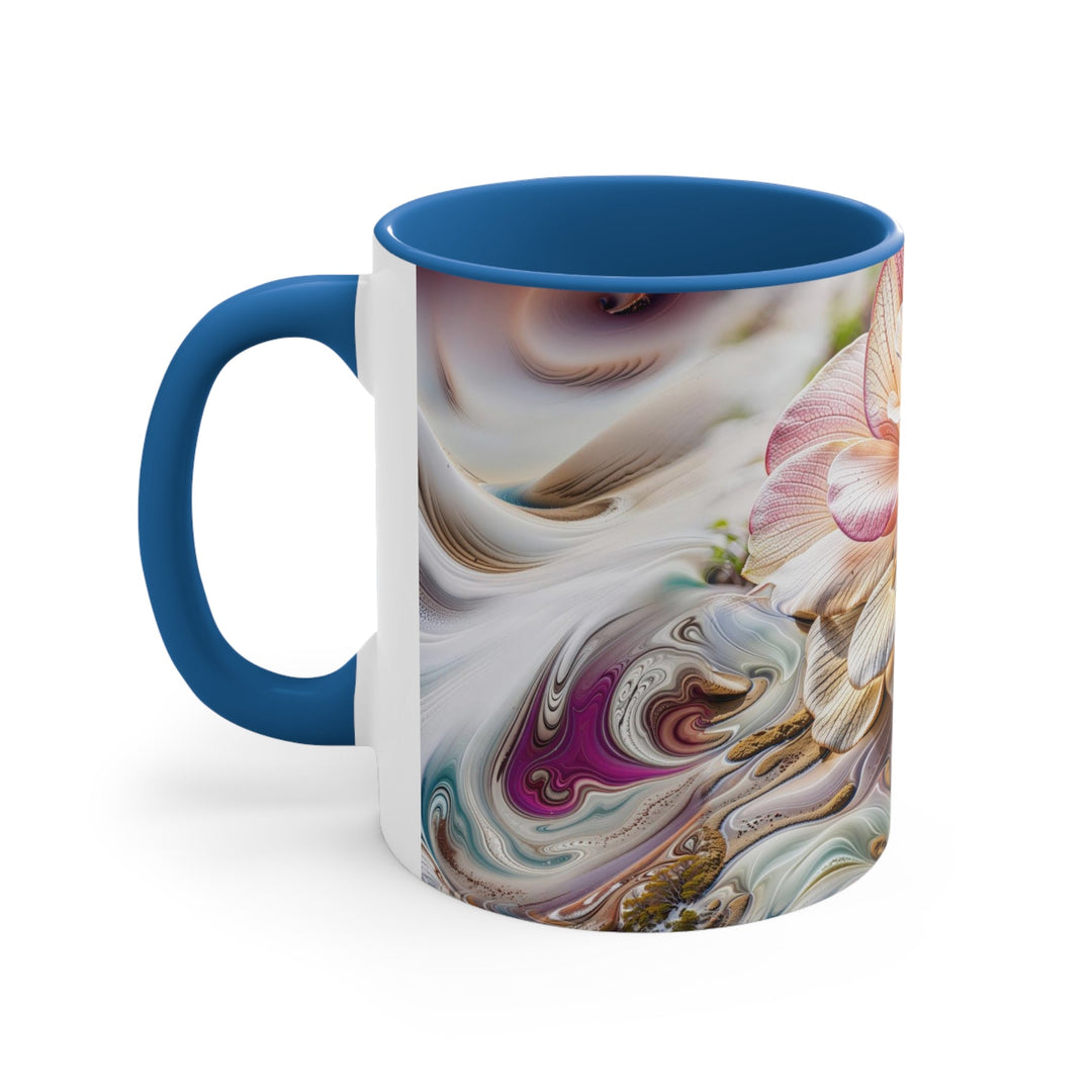 Floral Swirl Essence - Accent Coffee Mug - Mug - g(0D·IO) - Pink - 11oz -