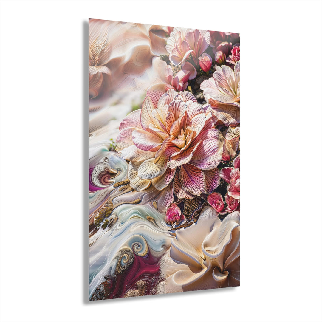 Floral Swirl Essence - Acrylic Prints (French Cleat Hanging) - Home Decor - g(0D·IO) - 24" x 36" (Vertical) - 0.25'' -