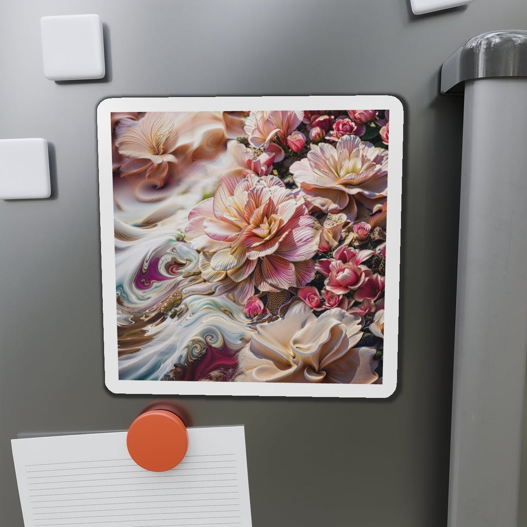 Floral Swirl Essence - Die-cut Magnet - Home Decor - g(0D·IO) - 6 × 6" - Die-Cut - 1 pc