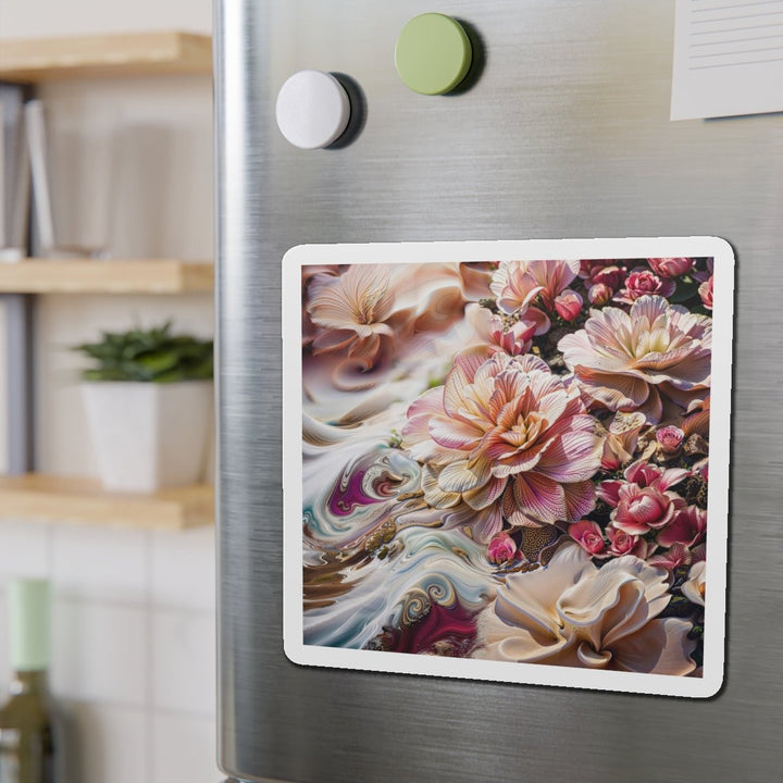 Floral Swirl Essence - Die-cut Magnet - Home Decor - g(0D·IO) - 6 × 6" - Die-Cut - 1 pc