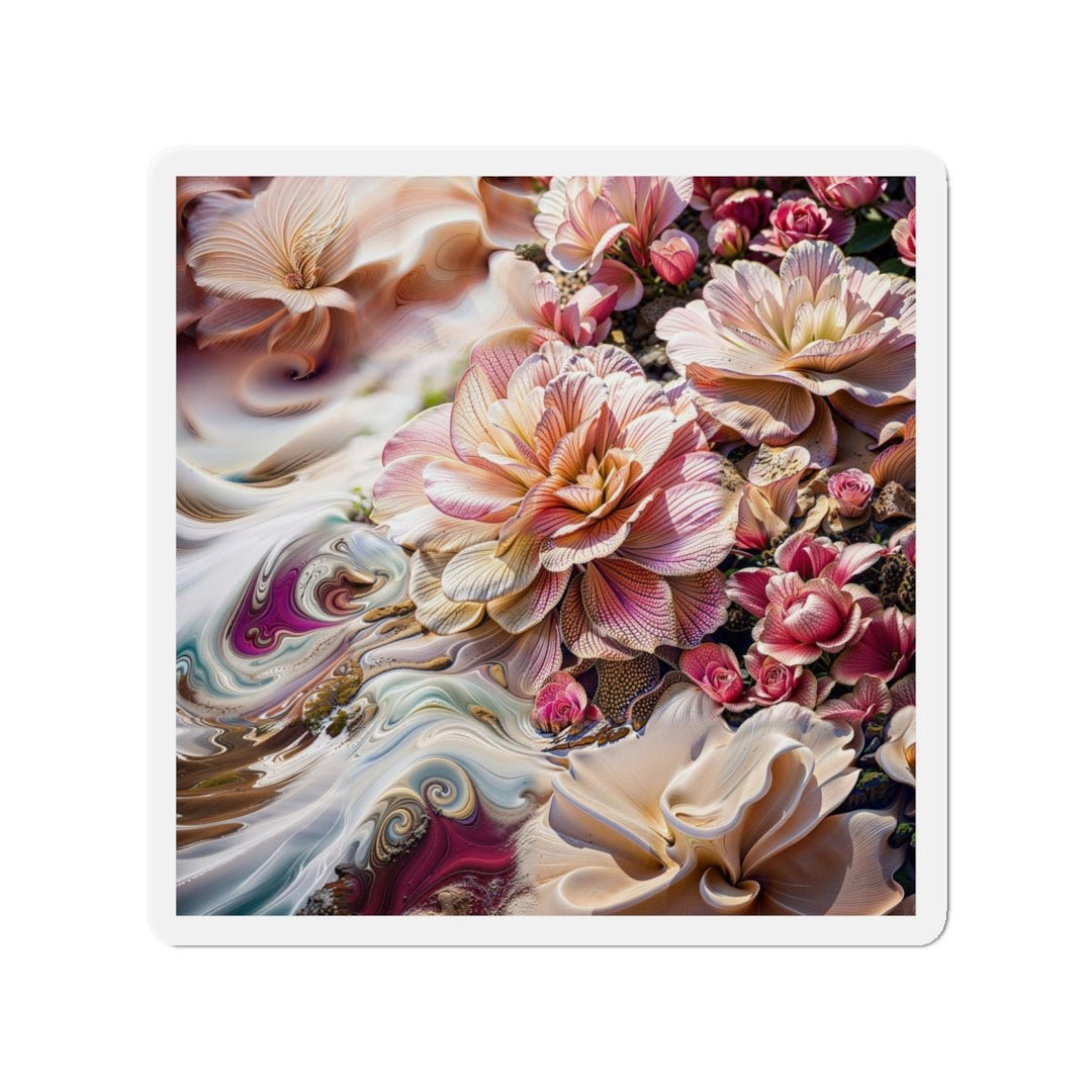 Floral Swirl Essence - Die-cut Magnet - Home Decor - g(0D·IO) - 6 × 6" - Die-Cut - 1 pc