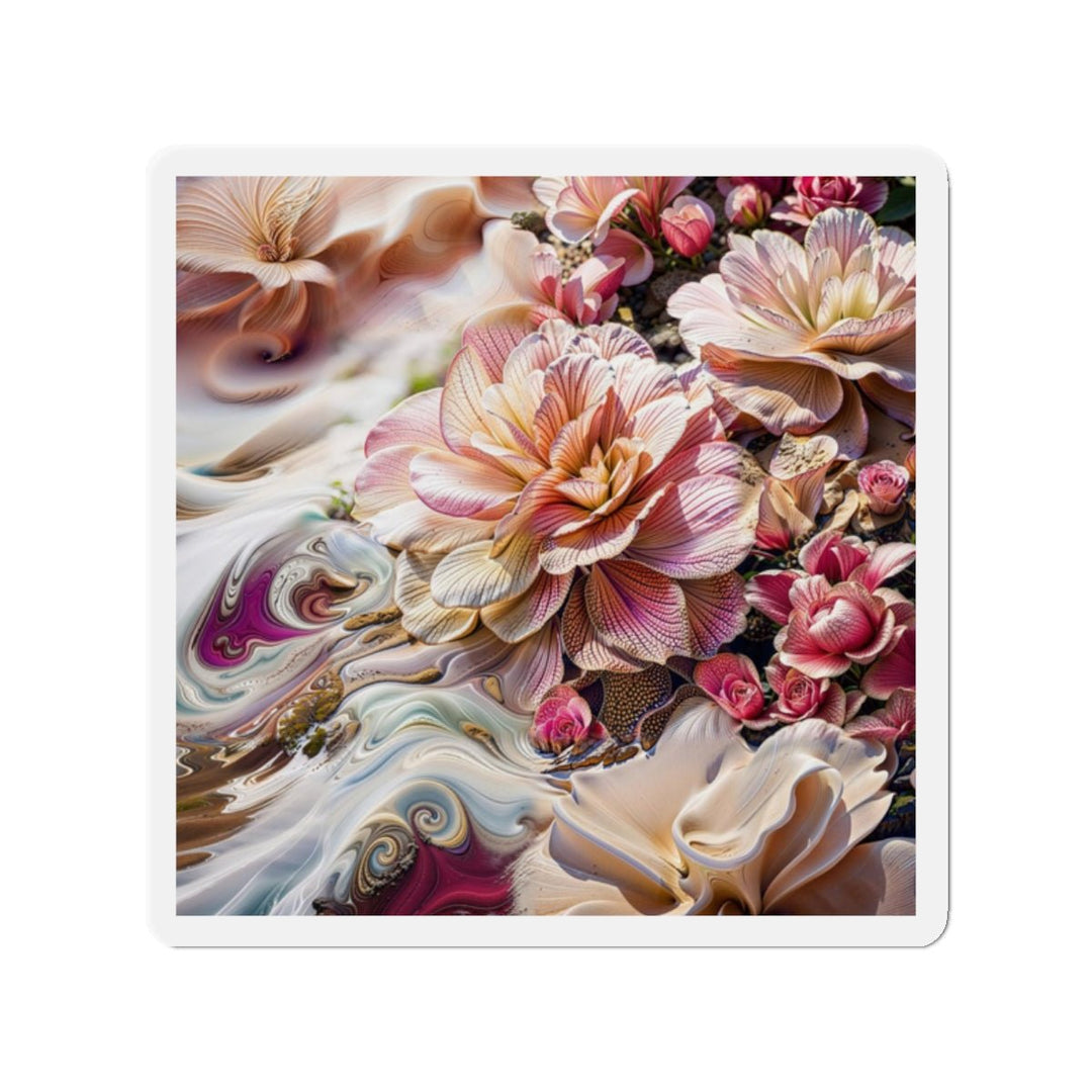 Floral Swirl Essence - Die-cut Magnet - Home Decor - g(0D·IO) - 2" x 2" - Die-Cut - 1 pc