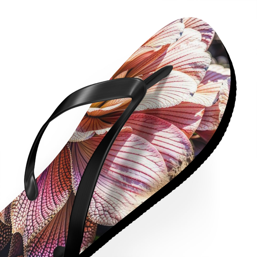 Floral Swirl Essence - Flip Flops - Shoes - g(0D·IO) - XL - Black sole -