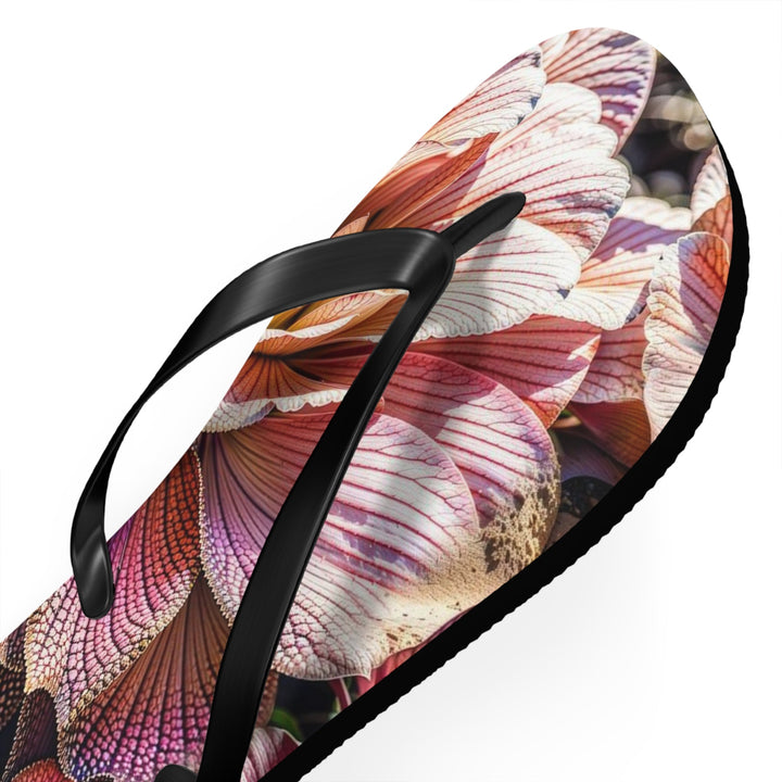 Floral Swirl Essence - Flip Flops - Shoes - g(0D·IO) - XL - Black sole -