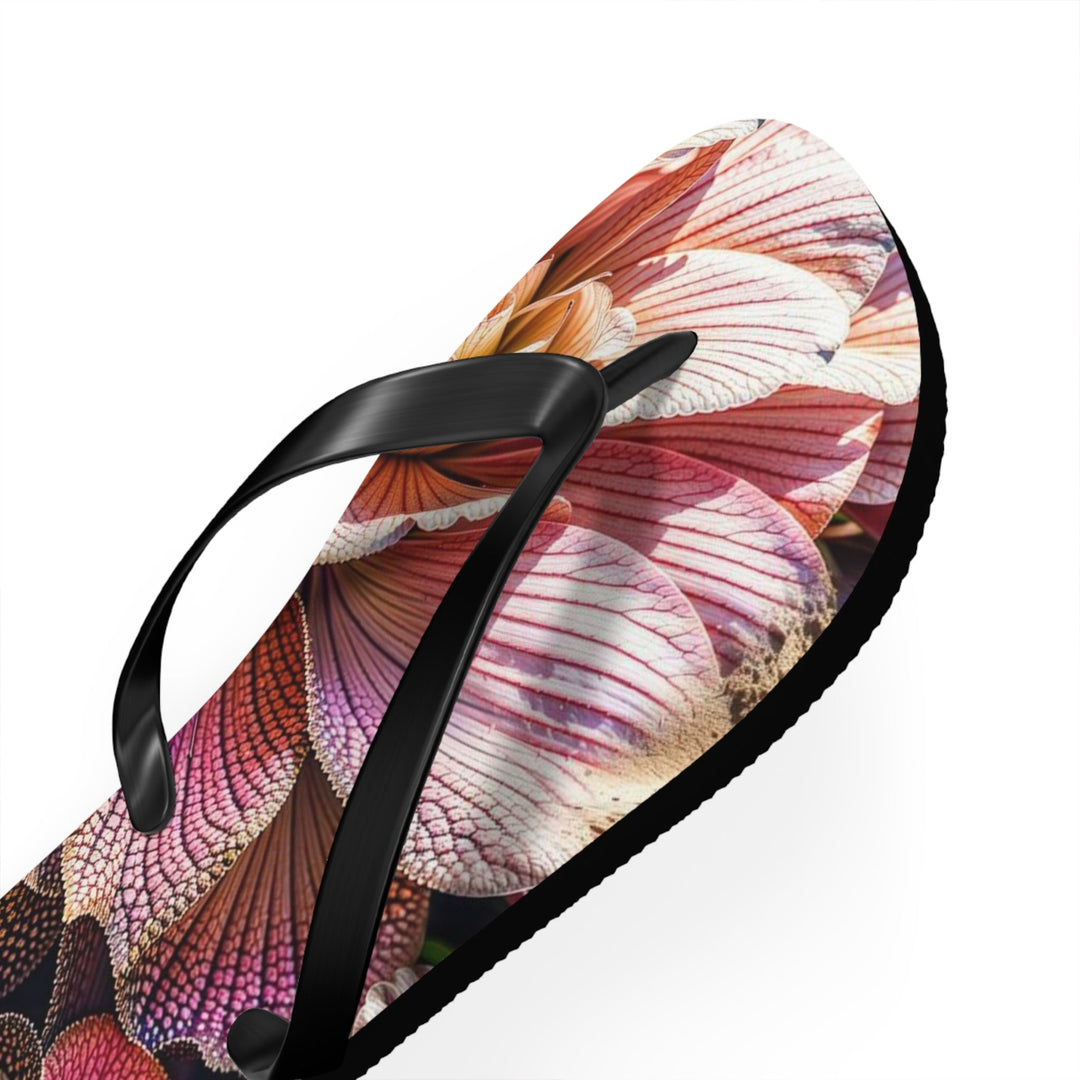 Floral Swirl Essence - Flip Flops - Shoes - g(0D·IO) - XL - Black sole -