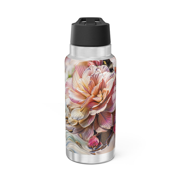 Floral Swirl Essence - Gator Tumbler 32oz - Mug - g(0D·IO) - Silver - 32oz -