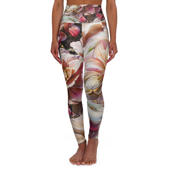 Floral Swirl Essence - High Waisted AOP Yoga Leggings - All Over Prints - g(0D·IO) - XS - -