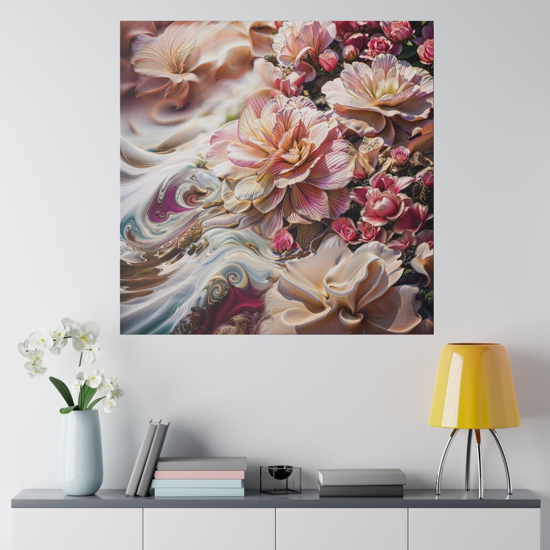 Floral Swirl Essence - Matte Canvas - Canvas - g(0D·IO) - 32" x 32" (Square) - 0.75'' -