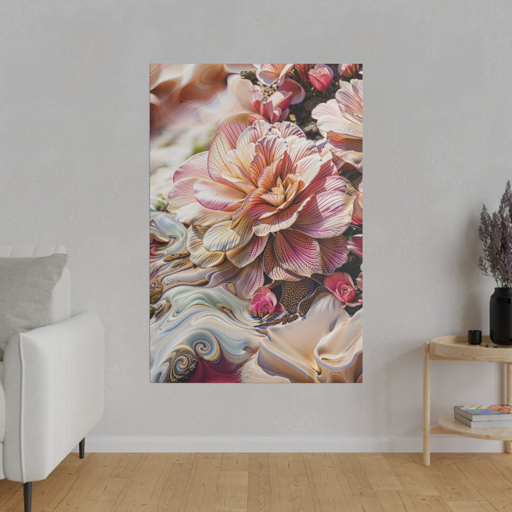 Floral Swirl Essence - Matte Canvas - Canvas - g(0D·IO) - 32" x 32" (Square) - 0.75'' -