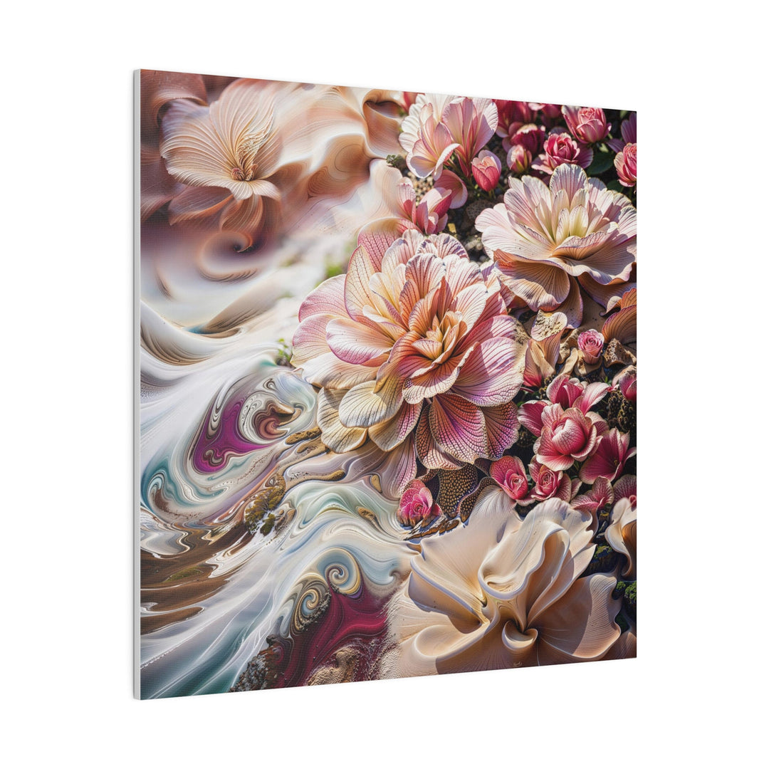 Floral Swirl Essence - Matte Canvas - Canvas - g(0D·IO) - 32" x 32" (Square) - 0.75'' -