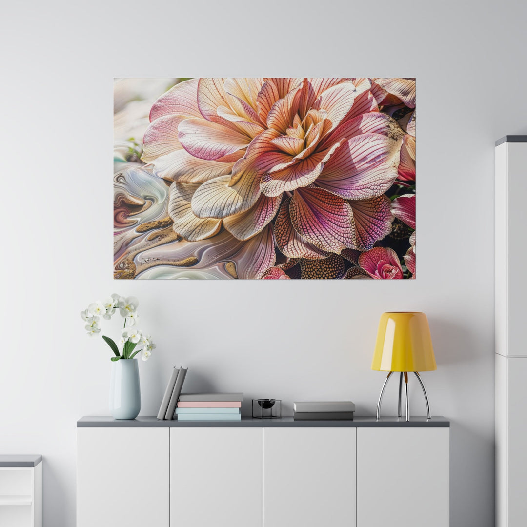 Floral Swirl Essence - Matte Canvas - Canvas - g(0D·IO) - 32" x 32" (Square) - 0.75'' -