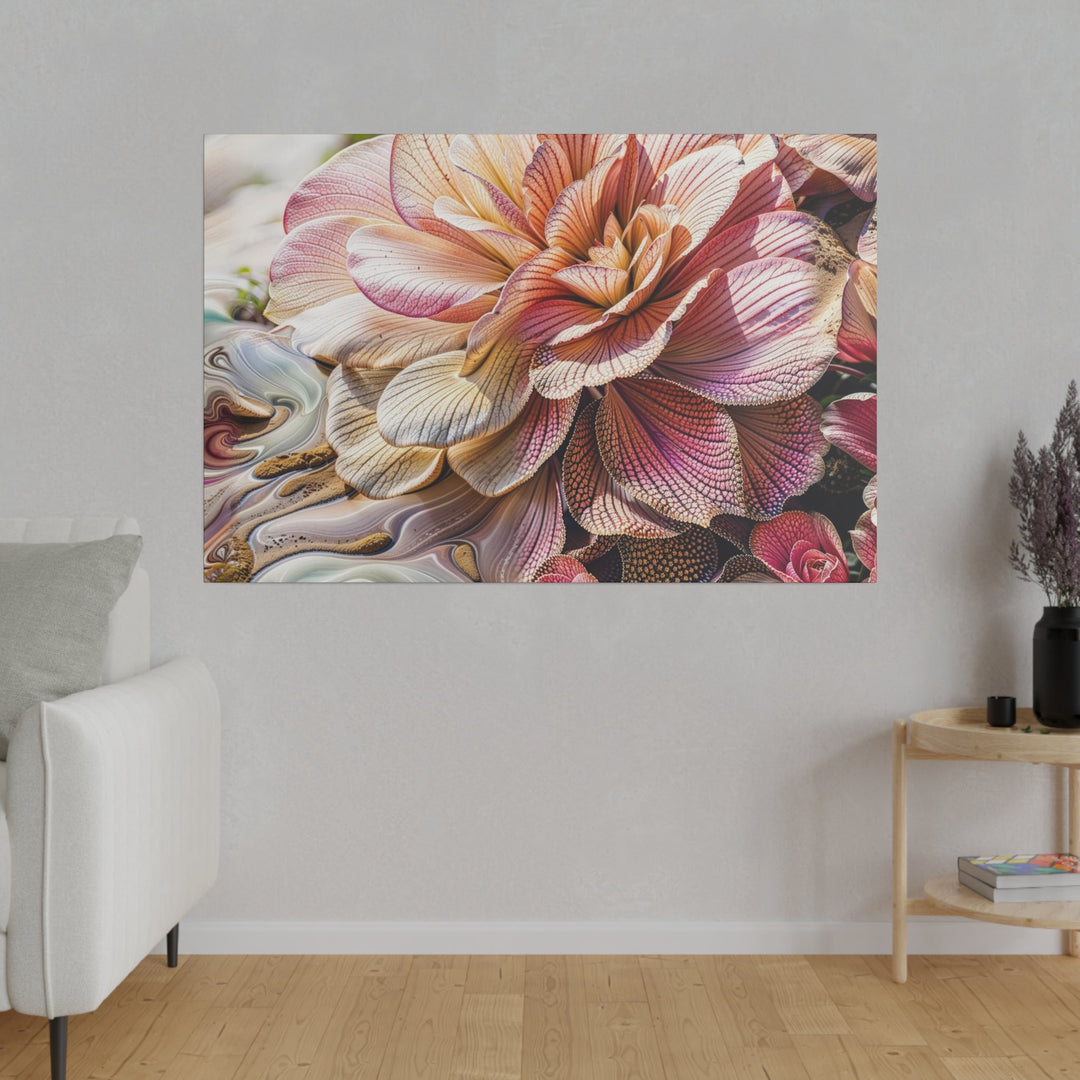 Floral Swirl Essence - Matte Canvas - Canvas - g(0D·IO) - 32" x 32" (Square) - 0.75'' -