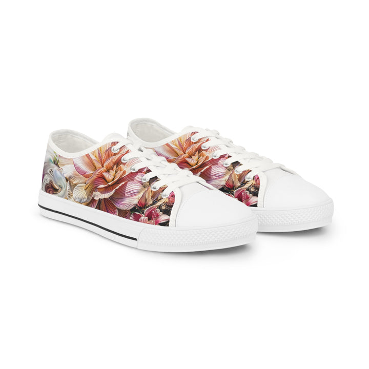 Floral Swirl Essence - Men's Lowtop Sneakers - Shoes - g(0D·IO) - US 5 - White sole -