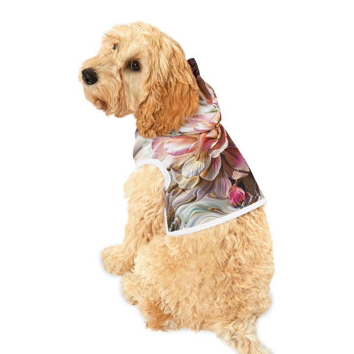 Floral Swirl Essence - Pet Hoodie - Pets - g(0D·IO) - XXS - Black Rib -