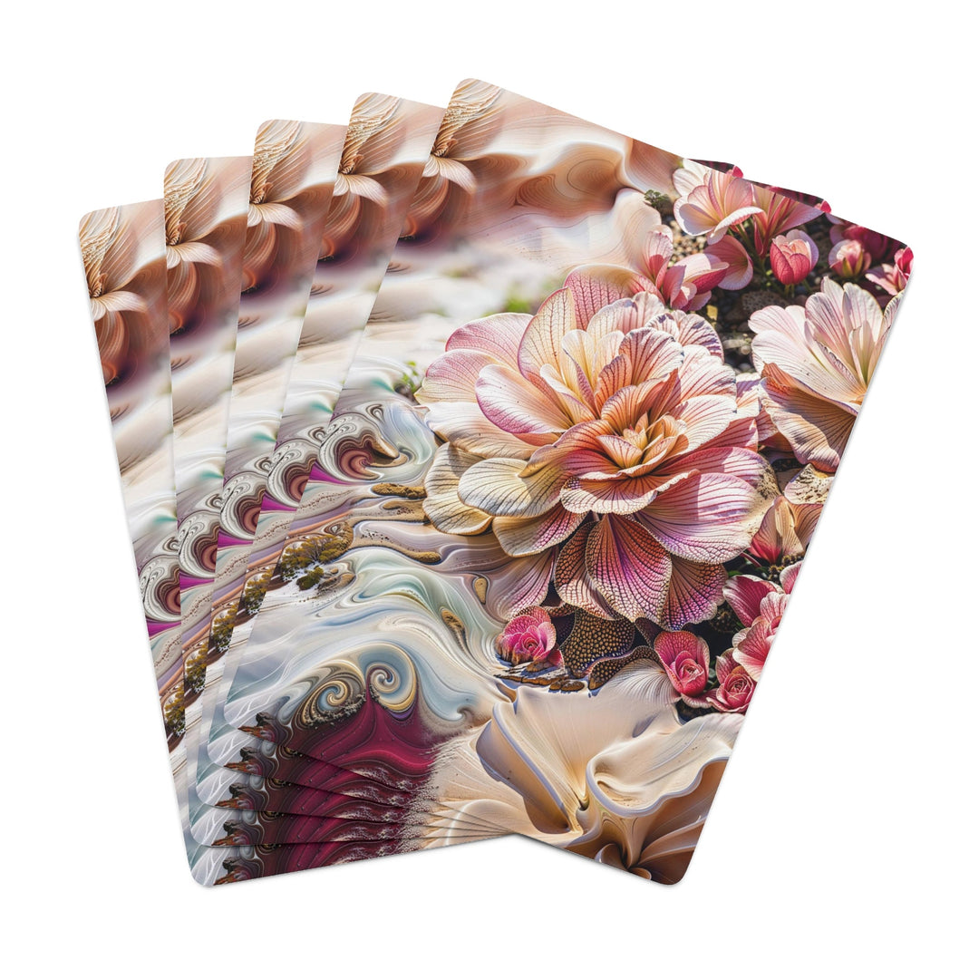 Floral Swirl Essence - Poker Cards - Paper products - g(0D·IO) - 2.47" x 3.47" - White - Semi Glossy