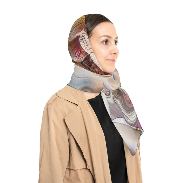 Floral Swirl Essence - Poly Scarf - Accessories - g(0D·IO) - Poly chiffon - 50" × 50" -