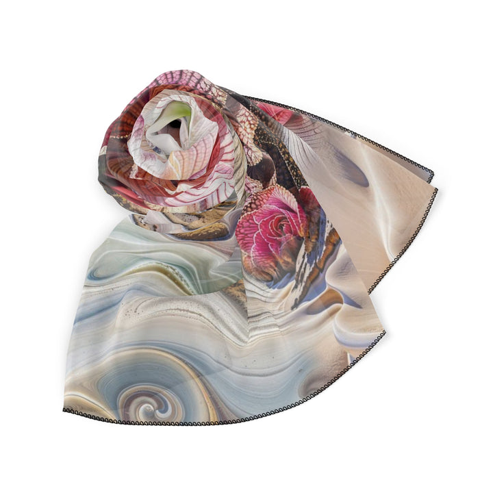 Floral Swirl Essence - Poly Scarf - Accessories - g(0D·IO) - Poly chiffon - 50" × 50" -