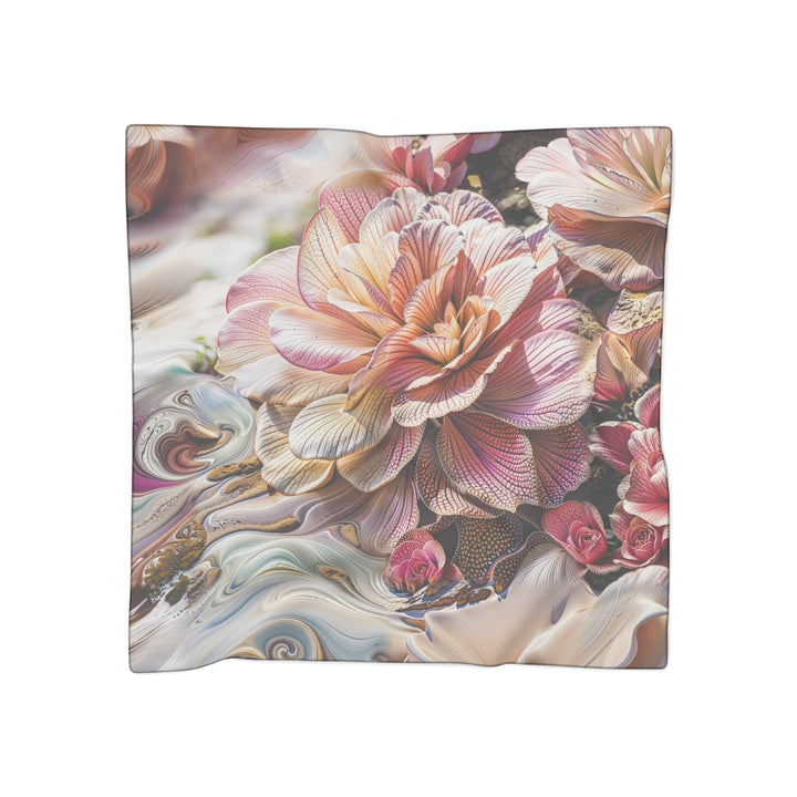 Floral Swirl Essence - Poly Scarf - Accessories - g(0D·IO) - Poly chiffon - 50" × 50" -