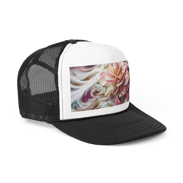 Floral Swirl Essence - Trucker Hat - Hats - g(0D·IO) - Pink - One size -