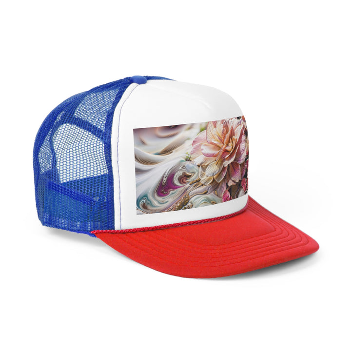 Floral Swirl Essence - Trucker Hat - Hats - g(0D·IO) - Pink - One size -