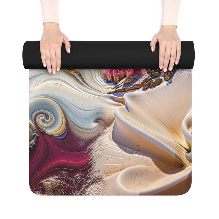 Floral Swirl Essence - Yoga Mat - Home Decor - g(0D·IO) - 24” x 68” - -