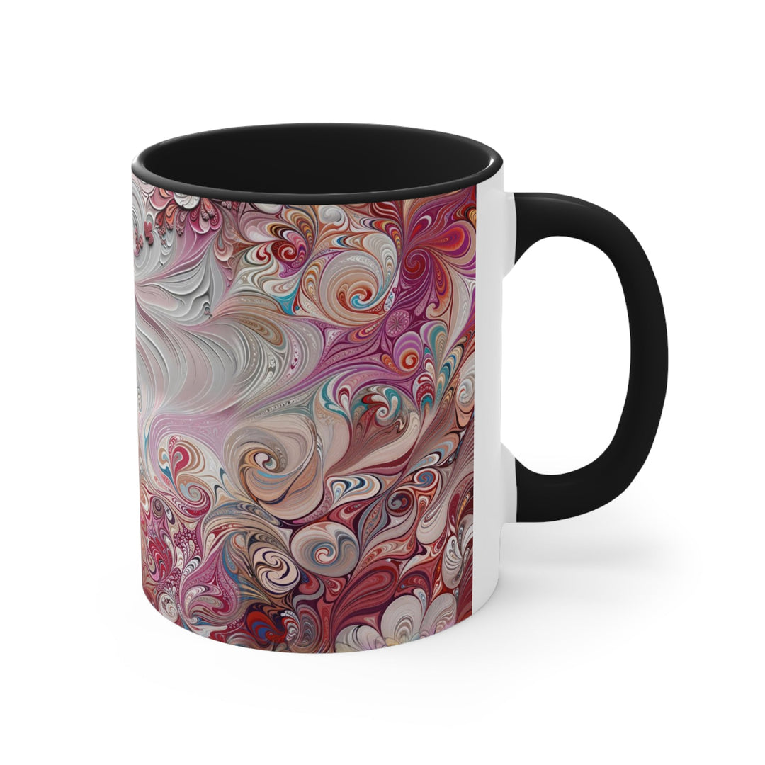 Floral Swirl Symphony - Accent Coffee Mug - Mug - g(0D·IO) - Pink - 11oz -