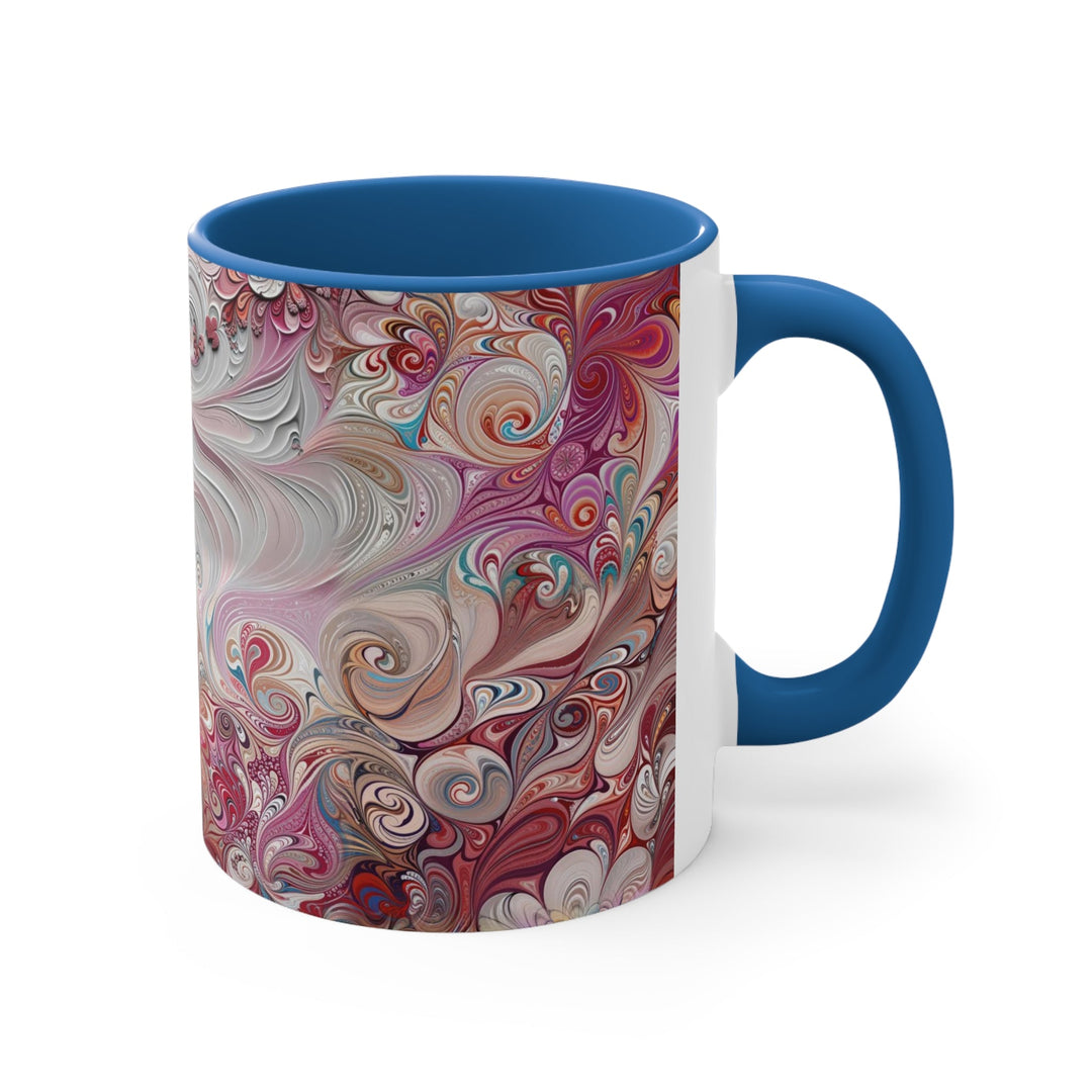 Floral Swirl Symphony - Accent Coffee Mug - Mug - g(0D·IO) - Pink - 11oz -