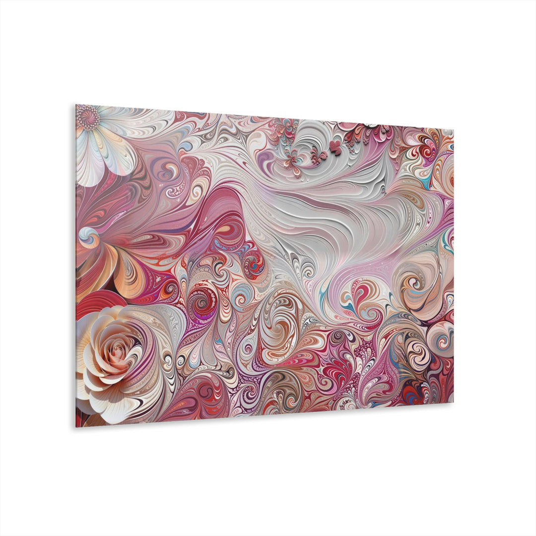 Floral Swirl Symphony - Acrylic Prints (French Cleat Hanging) - Home Decor - g(0D·IO) - 36" x 24" (Horizontal) - 0.25'' -