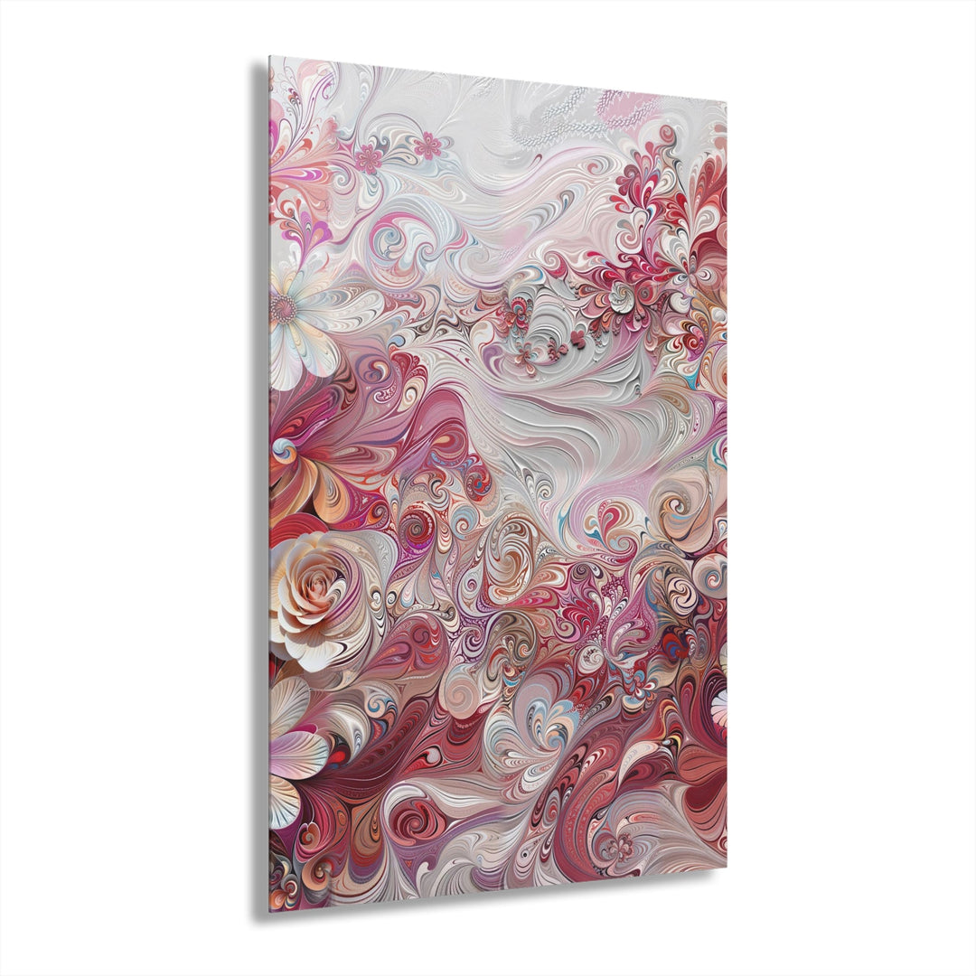 Floral Swirl Symphony - Acrylic Prints (French Cleat Hanging) - Home Decor - g(0D·IO) - 24" x 36" (Vertical) - 0.25'' -