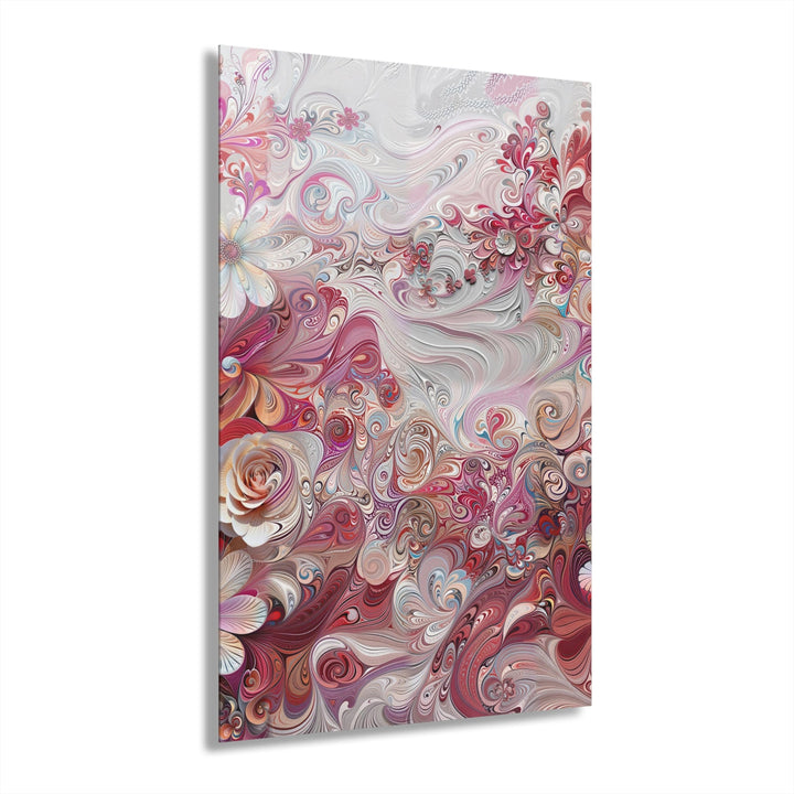 Floral Swirl Symphony - Acrylic Prints (French Cleat Hanging) - Home Decor - g(0D·IO) - 24" x 36" (Vertical) - 0.25'' -