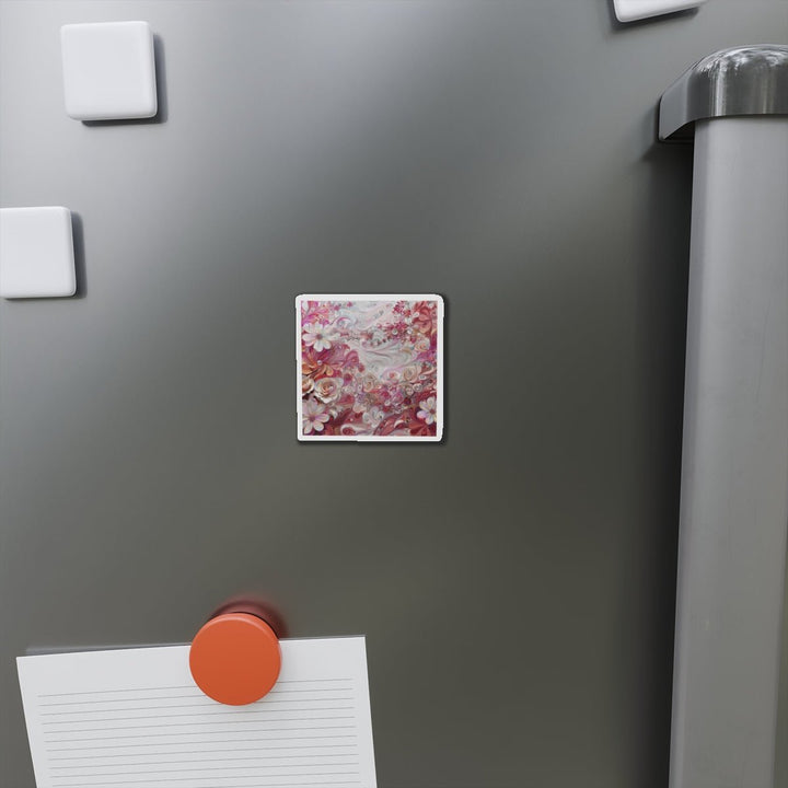 Floral Swirl Symphony - Die-cut Magnet - Home Decor - g(0D·IO) - 6 × 6" - Die-Cut - 1 pc