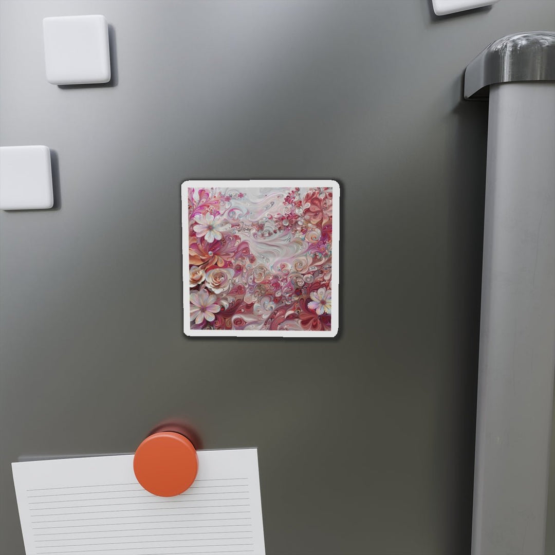 Floral Swirl Symphony - Die-cut Magnet - Home Decor - g(0D·IO) - 6 × 6" - Die-Cut - 1 pc