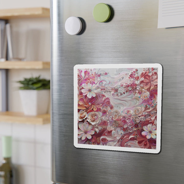 Floral Swirl Symphony - Die-cut Magnet - Home Decor - g(0D·IO) - 6 × 6" - Die-Cut - 1 pc